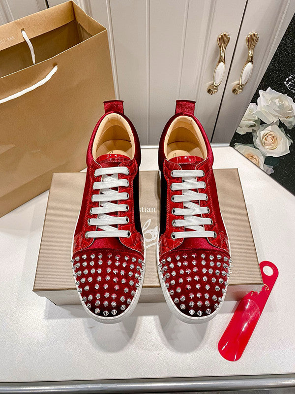 Christian Louboutin Full Color Low Spike Shoes