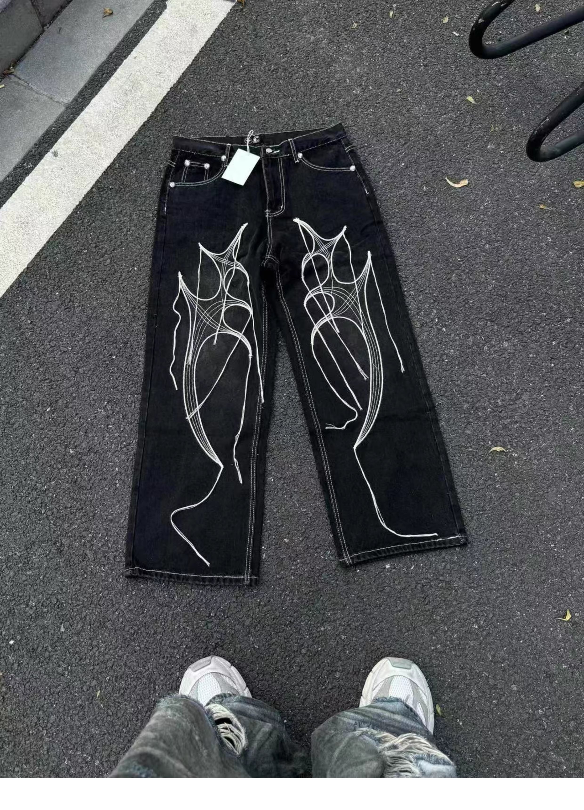 Thug Club Spíderweb Jeans