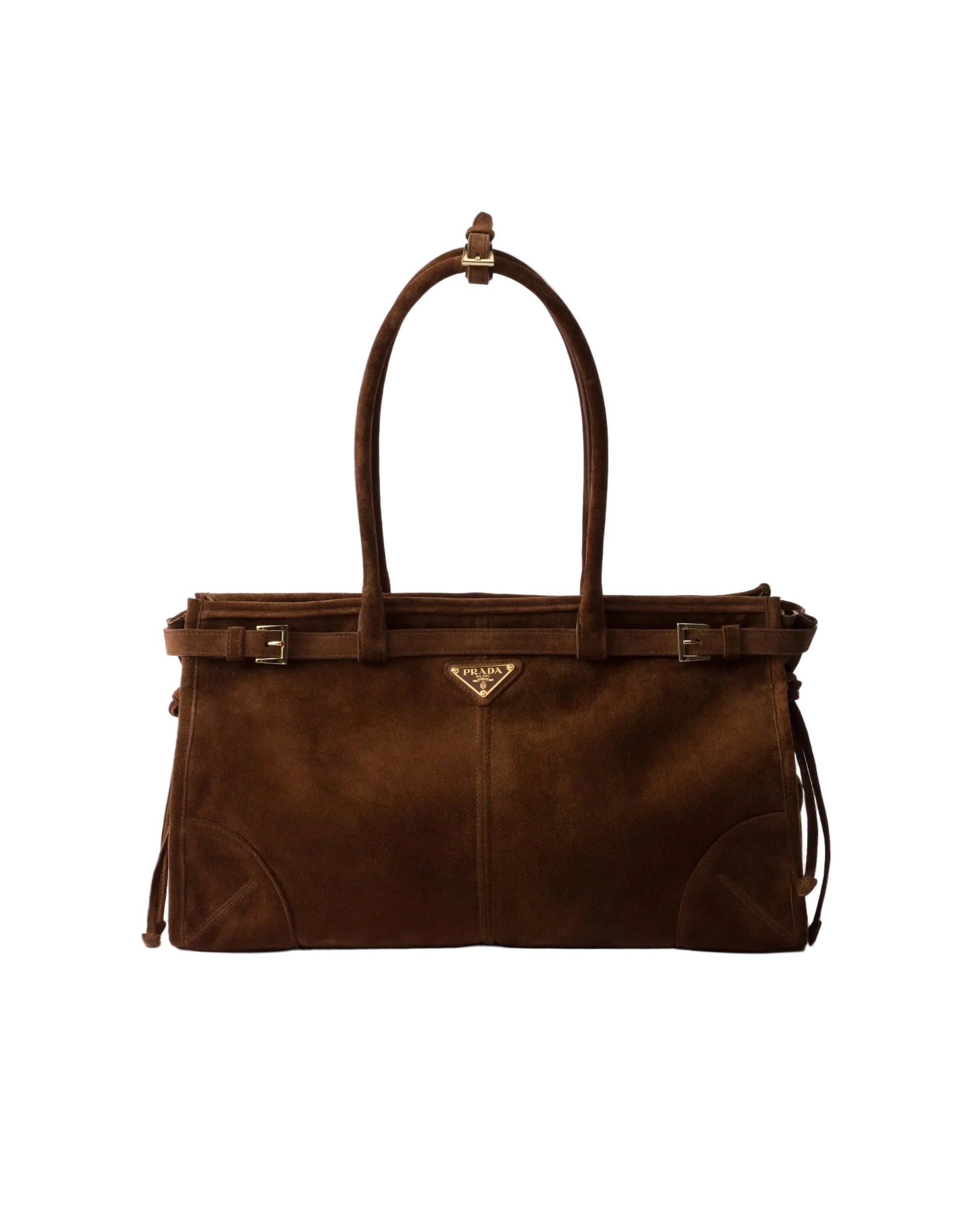 Prada Brown Suede Bonnie Bag