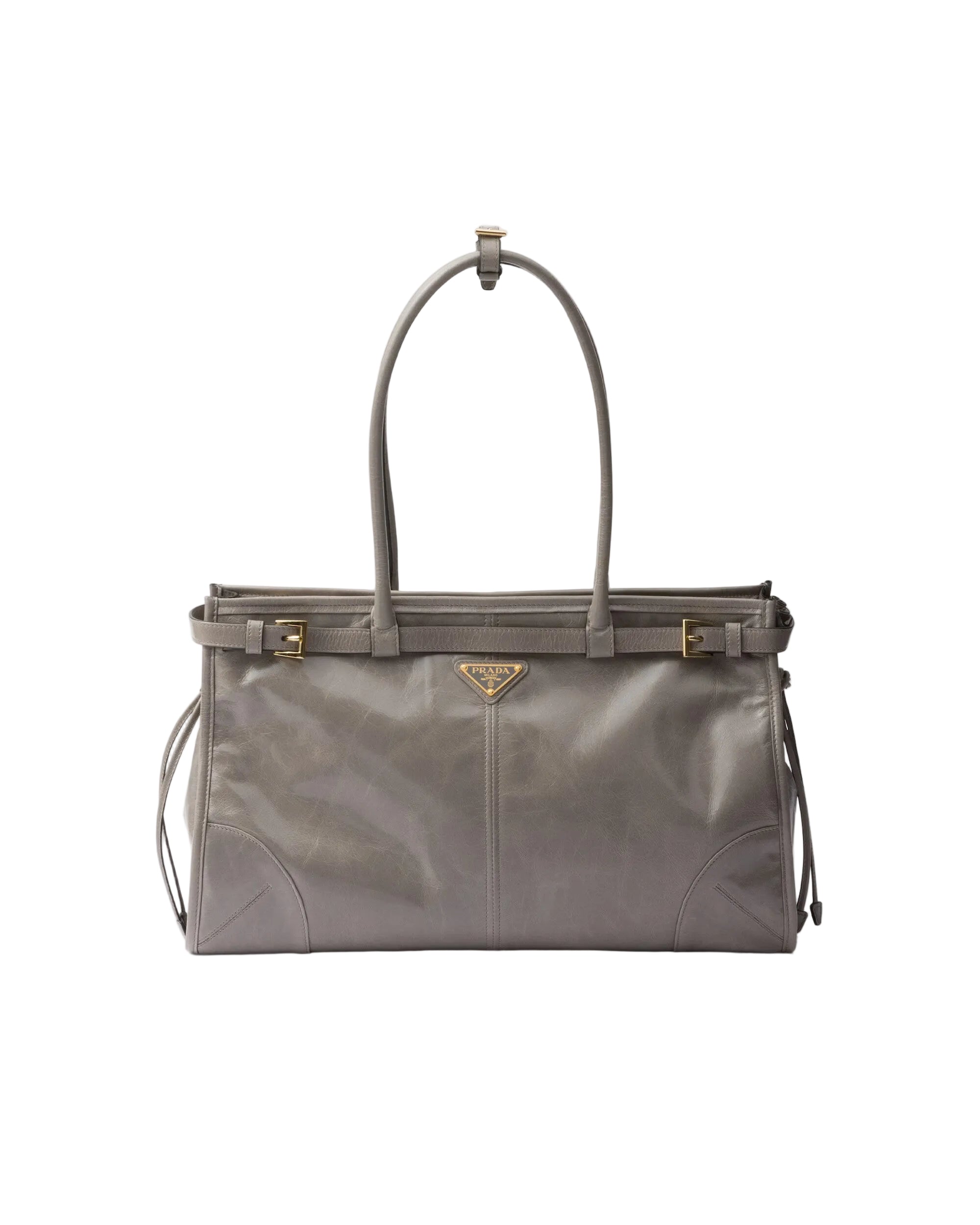 Prada Grey Leather Bonnie Bag