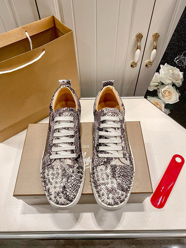 Christian Louboutin Full Color Low Spike Shoes
