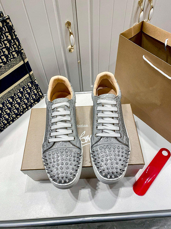 Christian Louboutin Full Color Low Spike Shoes