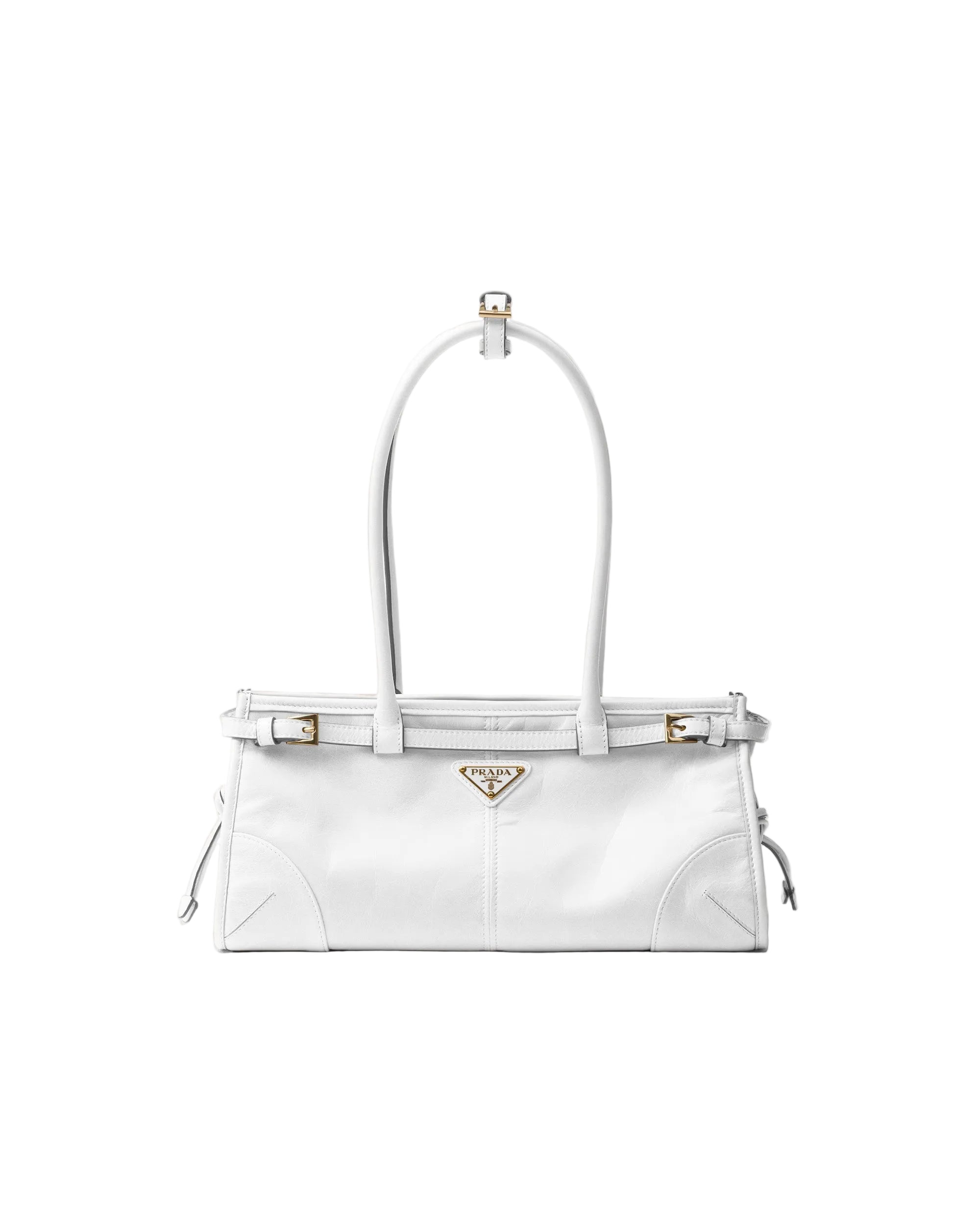 Prada White Leather Bonnie Bag