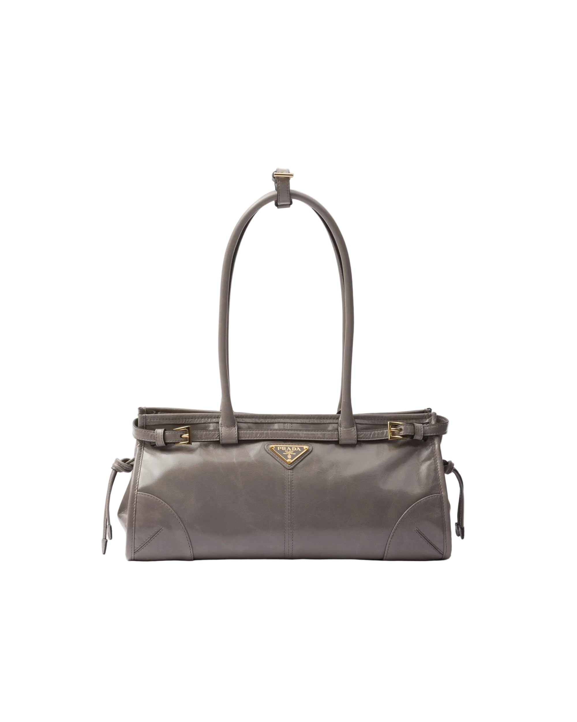 Prada Grey Leather Bonnie Bag