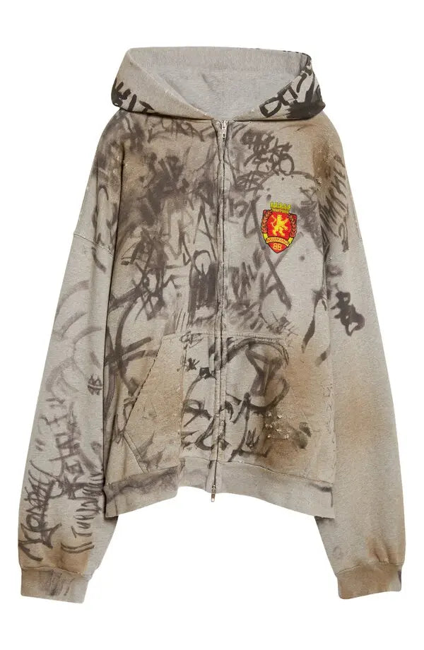 Balenciaga Graffiti Denim Sweater