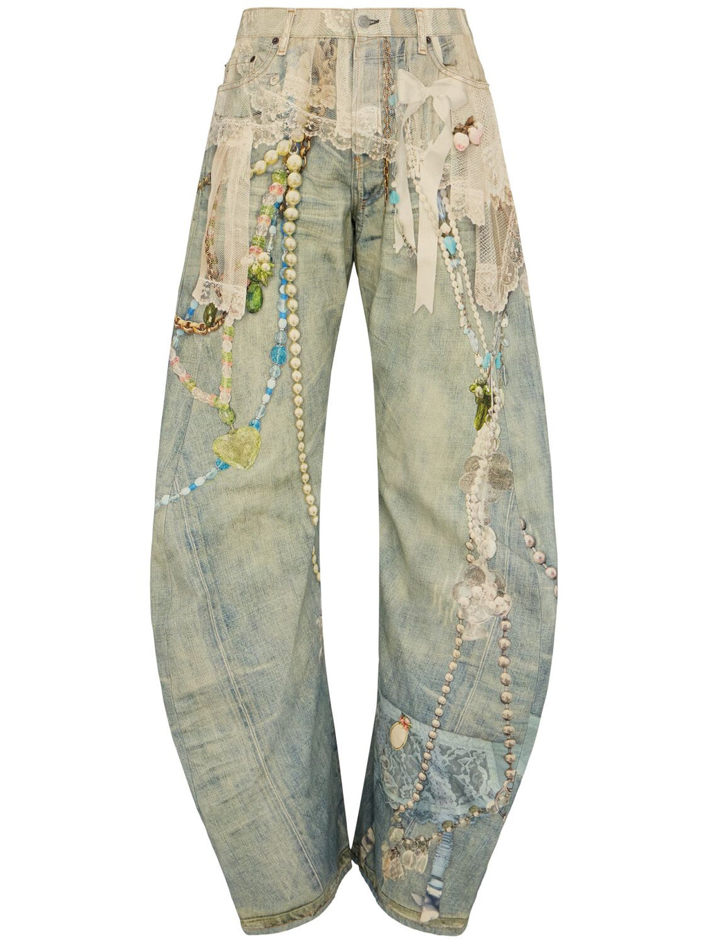 Acne Studios Lace and Pearls Jeans