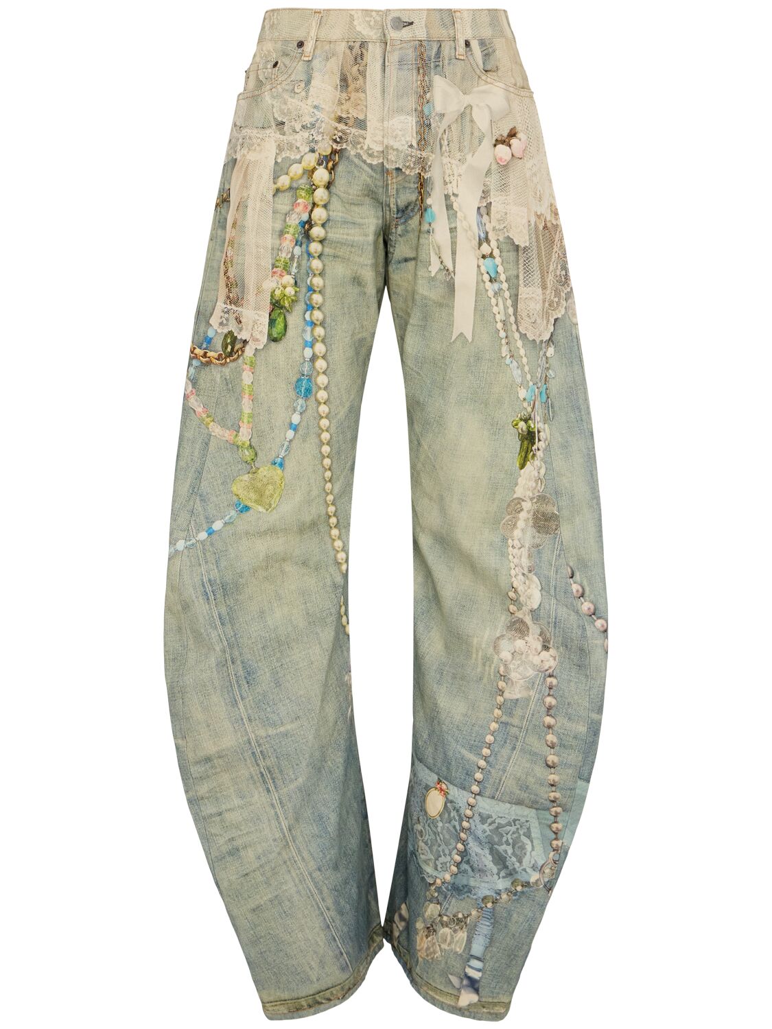 Acne Studios Lace and Pearls Jeans