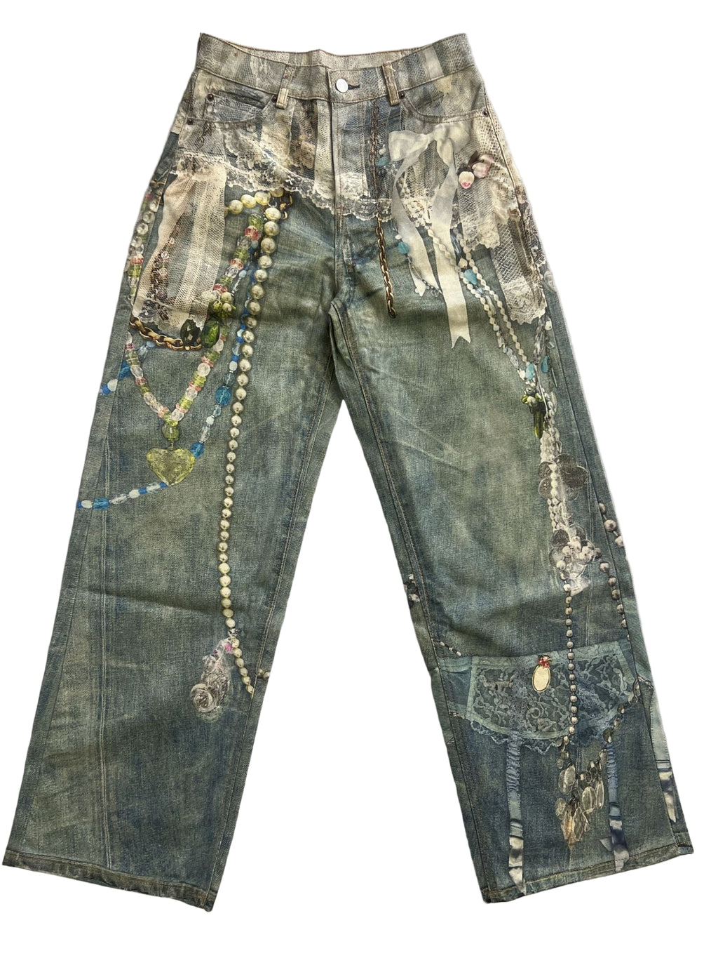 Acne Studios Lace and Pearls Jeans