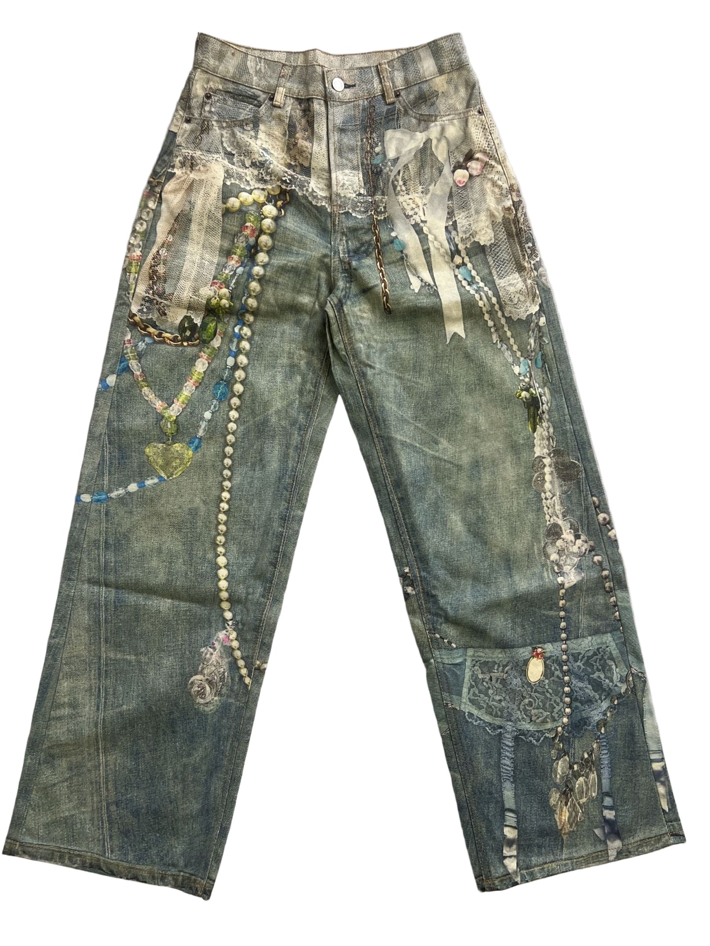 Acne Studios Lace and Pearls Jeans