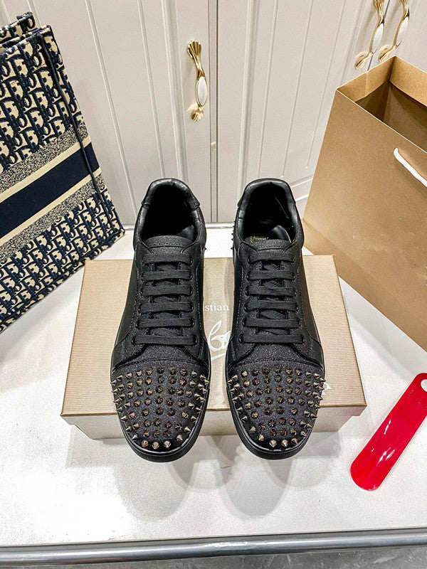 Christian Louboutin Full Color Low Spike Shoes