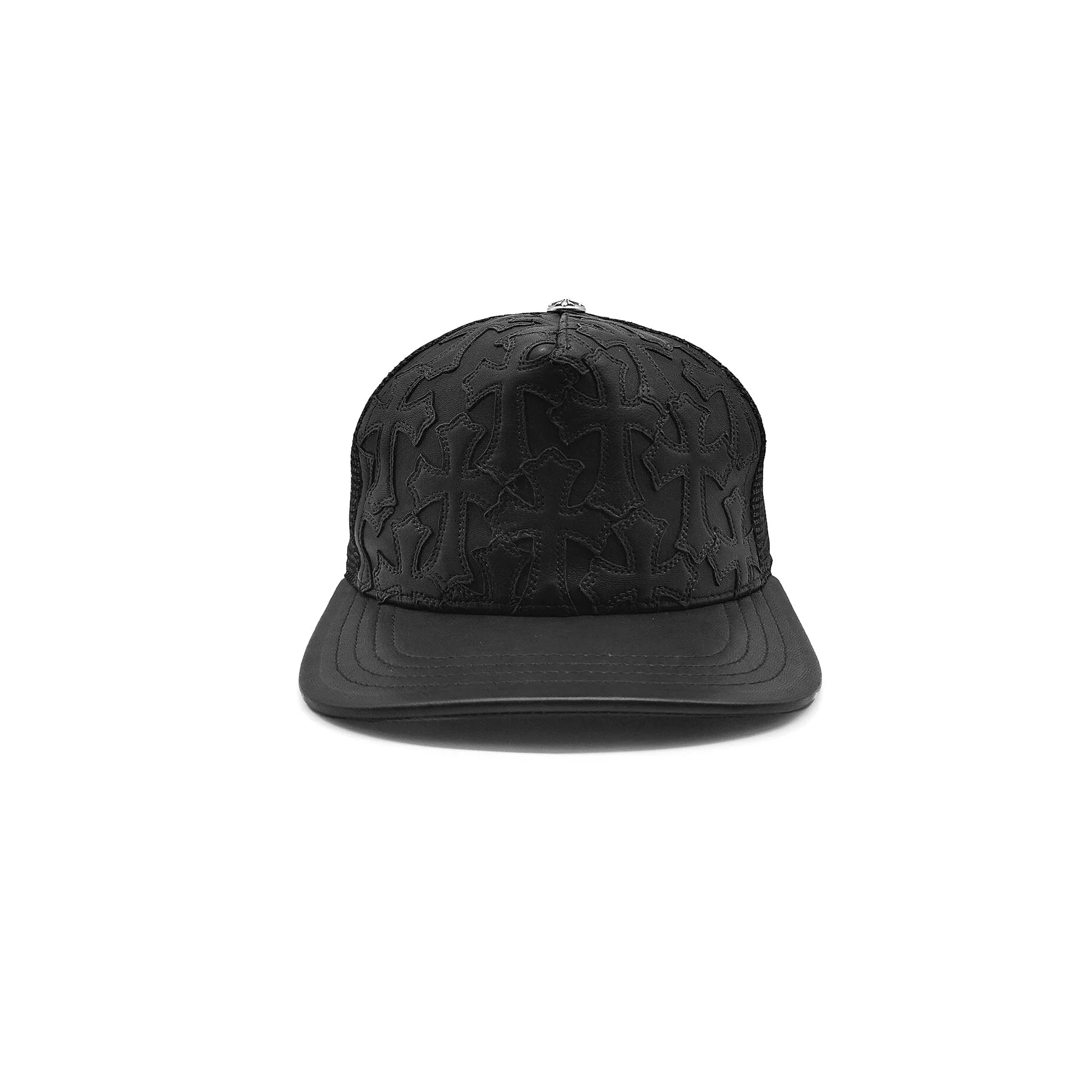 Chrome Hearts Cemetery Cross Leather Cap