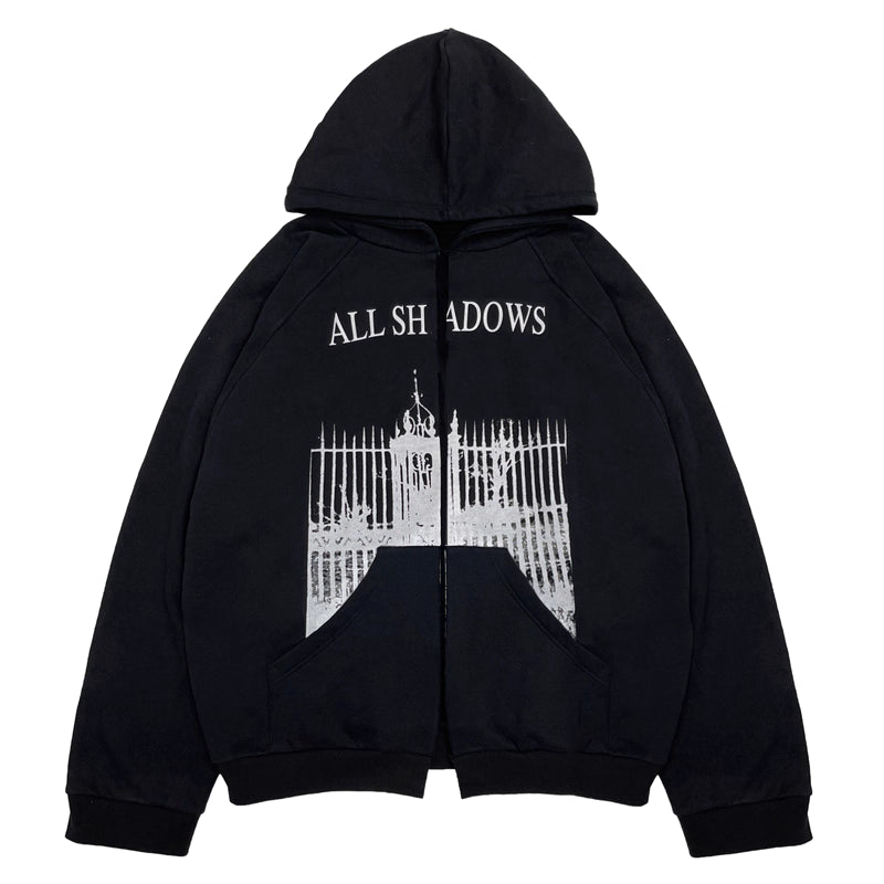 Raf Simons Zipless "All Shadows" Hoodie