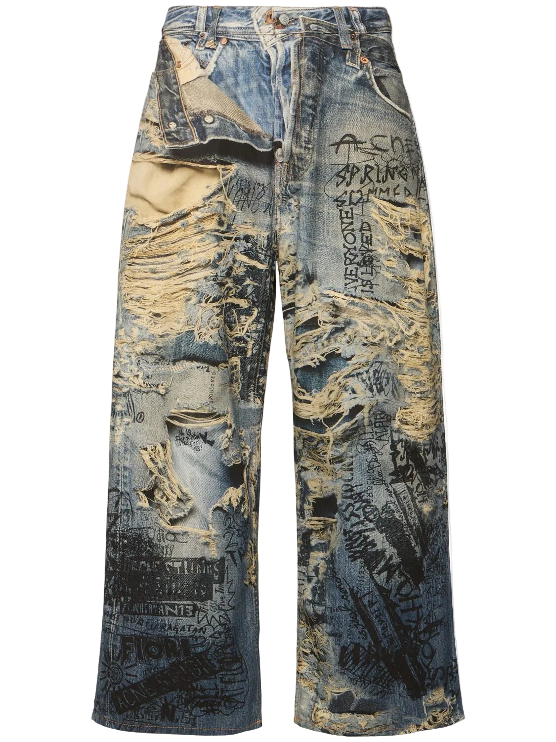 Acne Studios Graffiti Denim Jeans