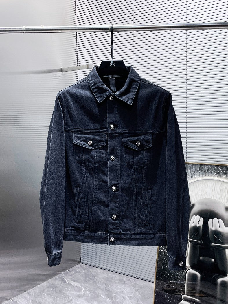 Chrome Hearts Denim Biker Jacket