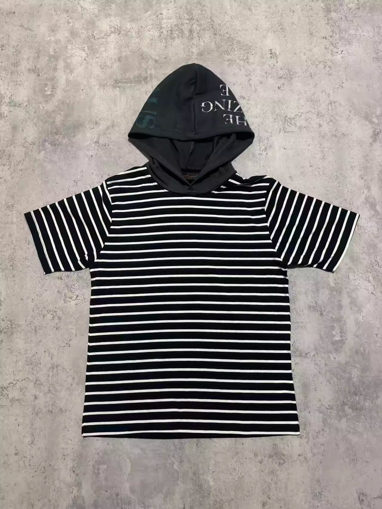 Undercover Stripped Hooded T-Shirt