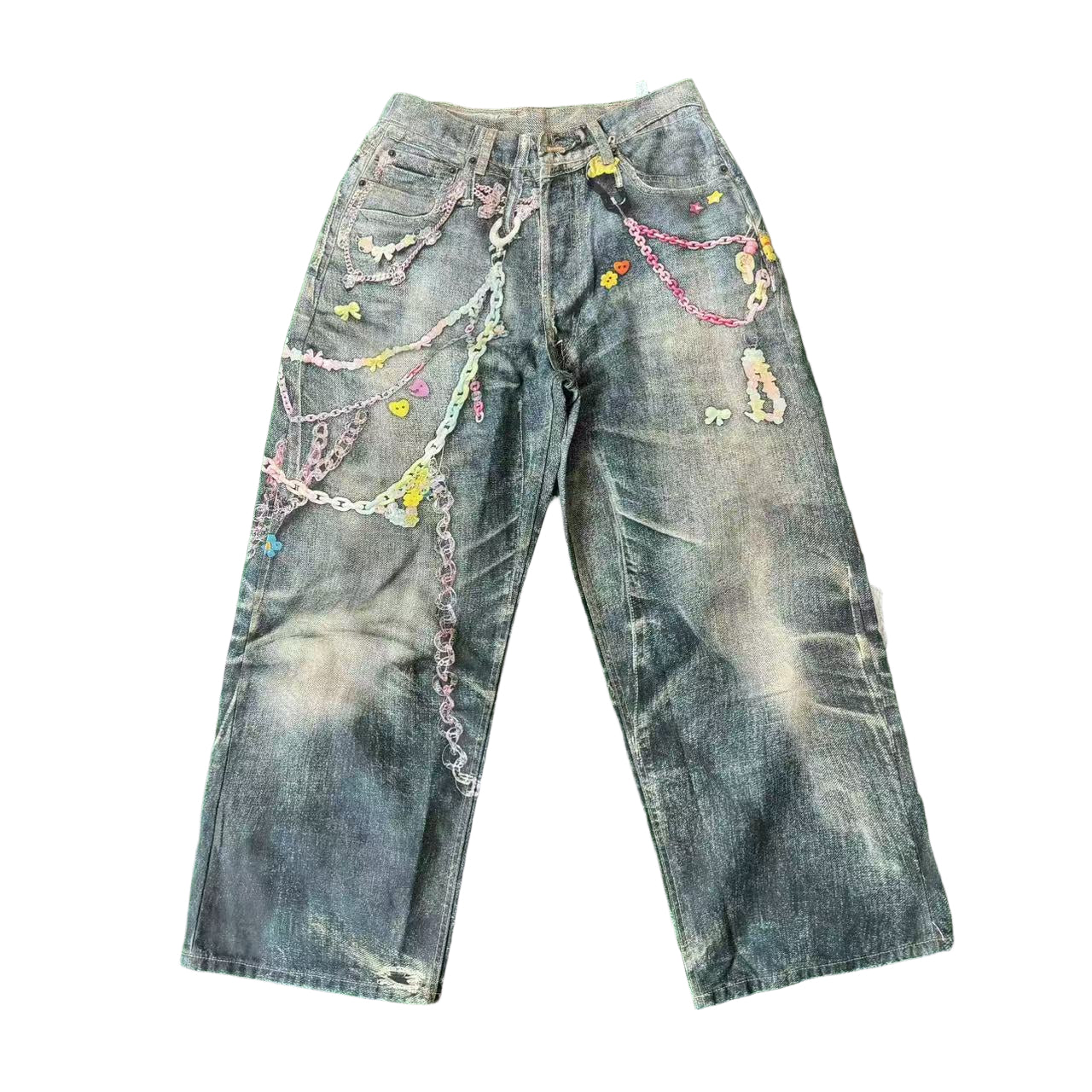 Acne Studios Multicolor Chain Jeans