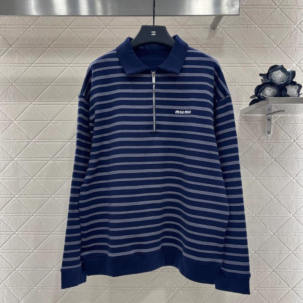 Miu Miu Stiped Polo Shirt