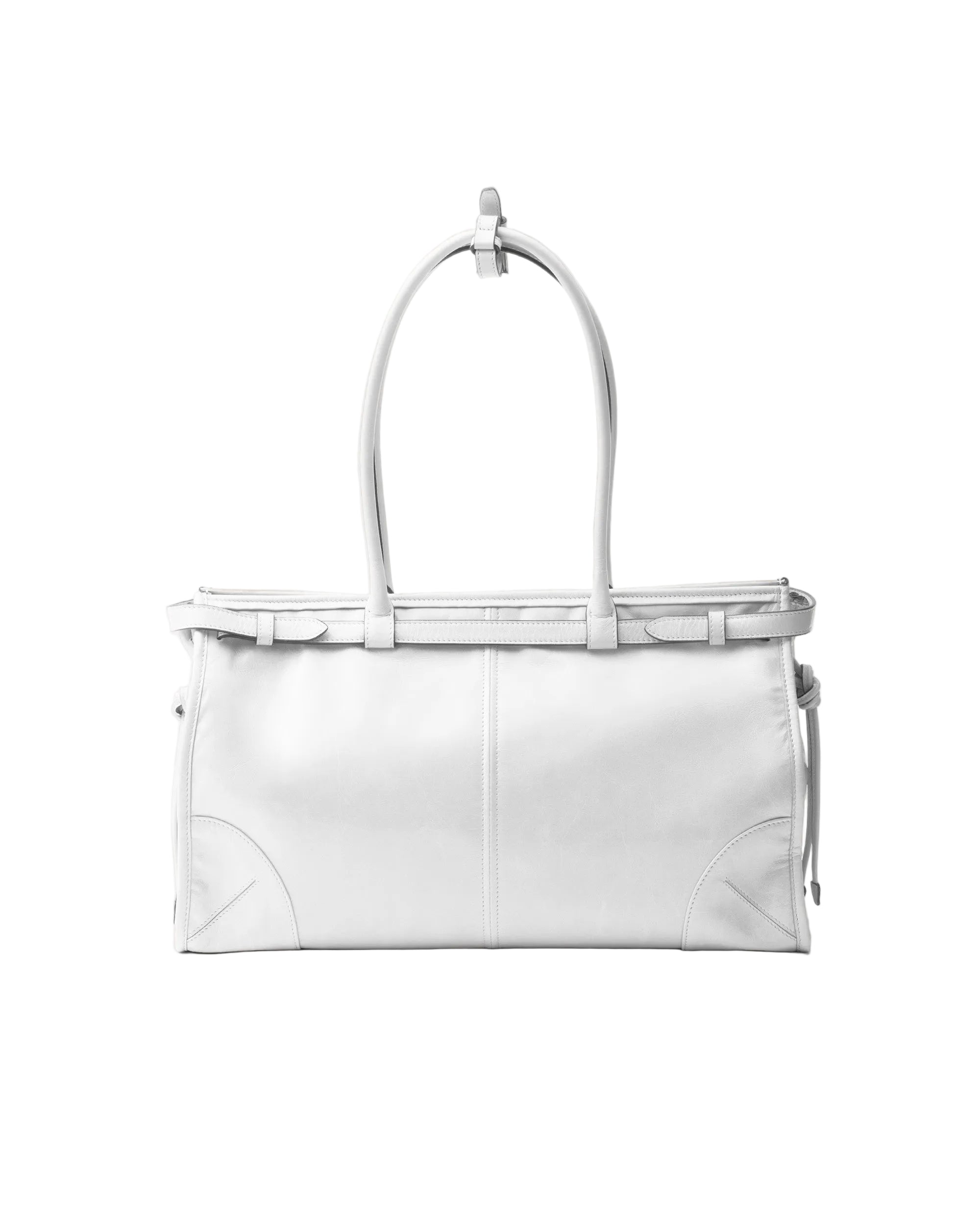 Prada White Leather Bonnie Bag