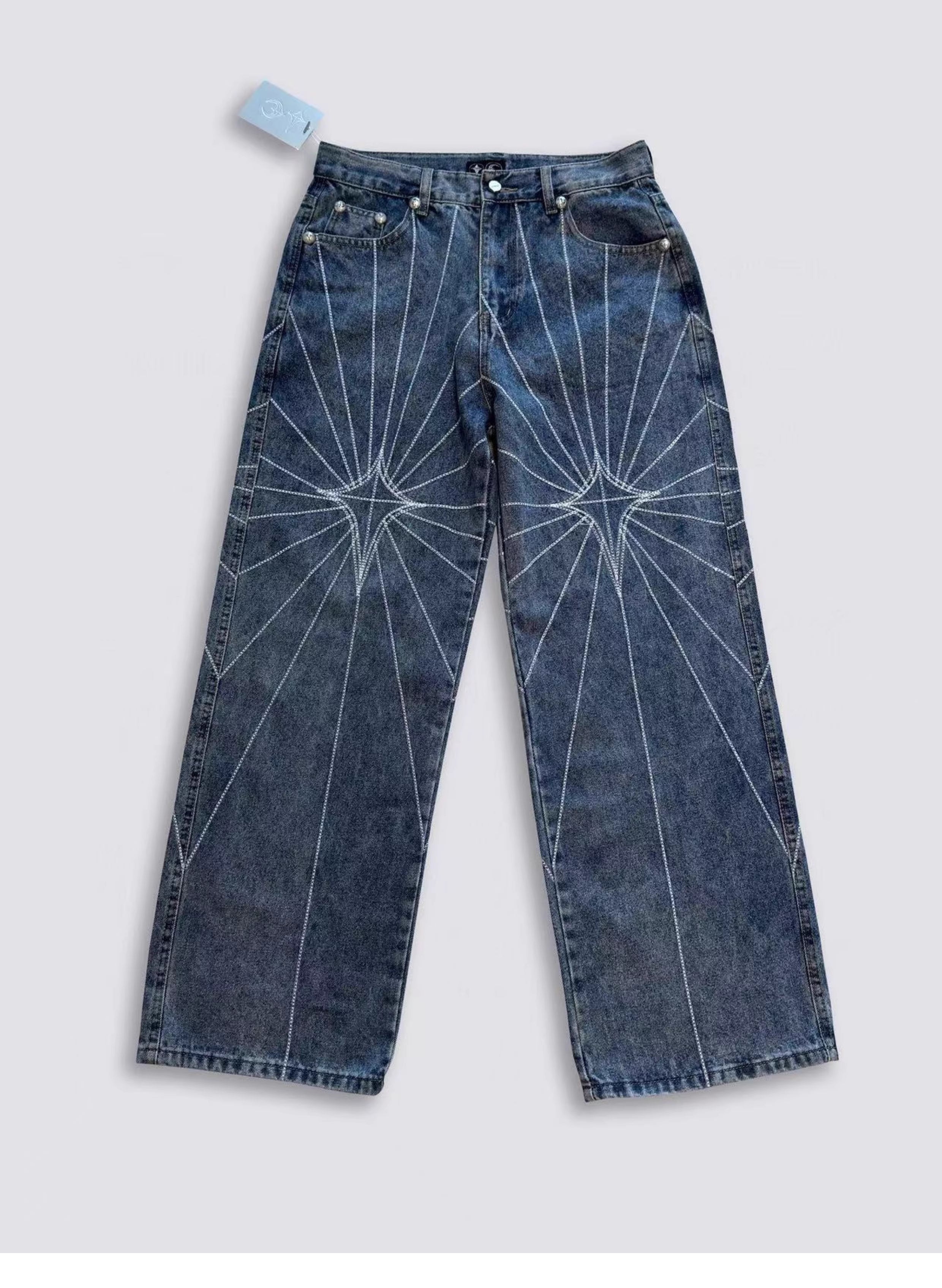 Thug Club Spíderweb Jeans