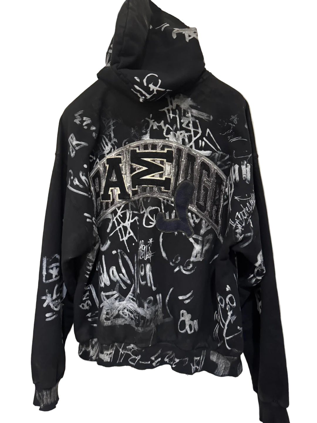 Balenciaga Graffiti Denim Black Sweater