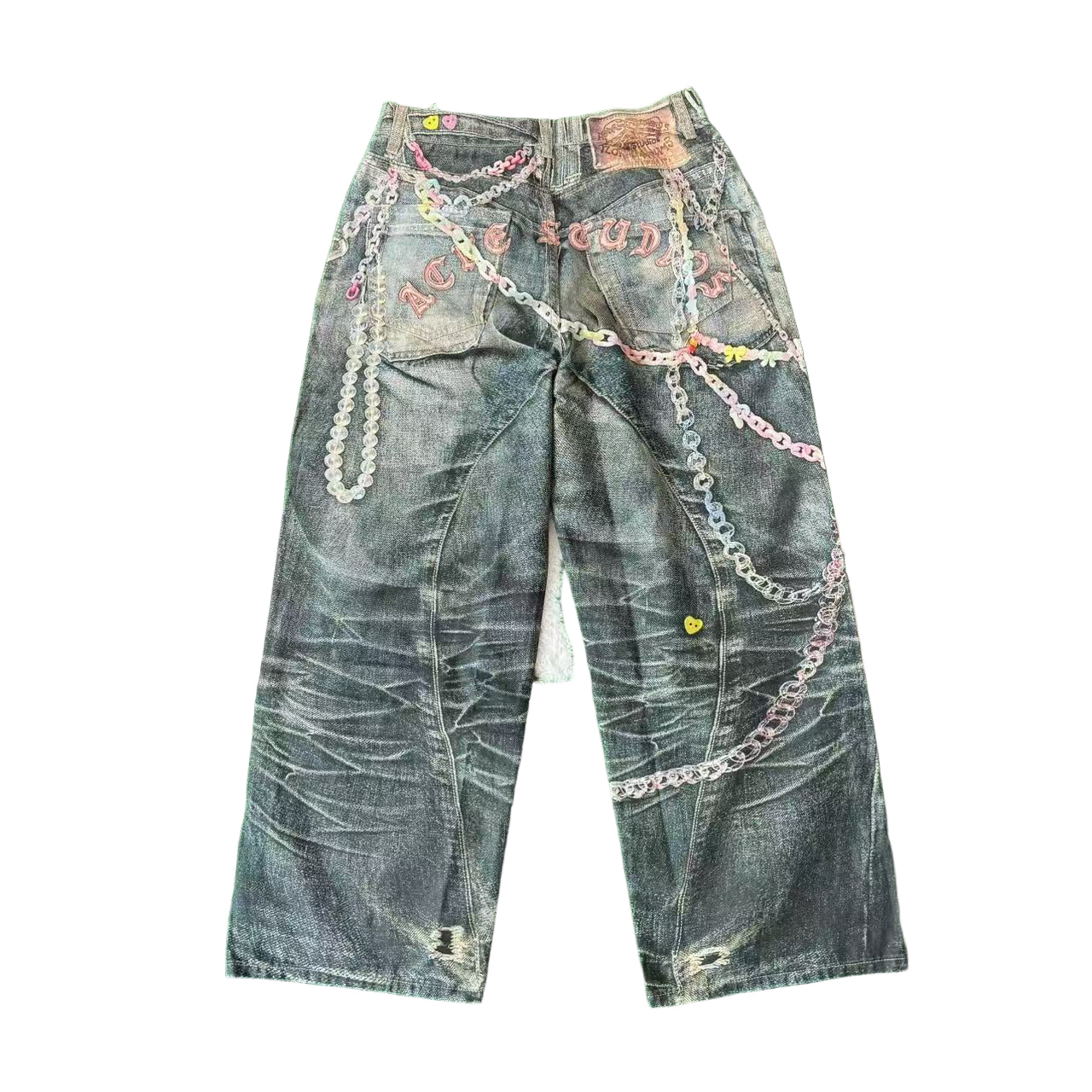 Acne Studios Multicolor Chain Jeans
