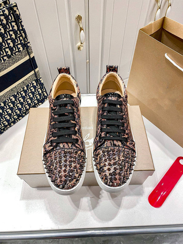 Christian Louboutin Full Color Low Spike Shoes