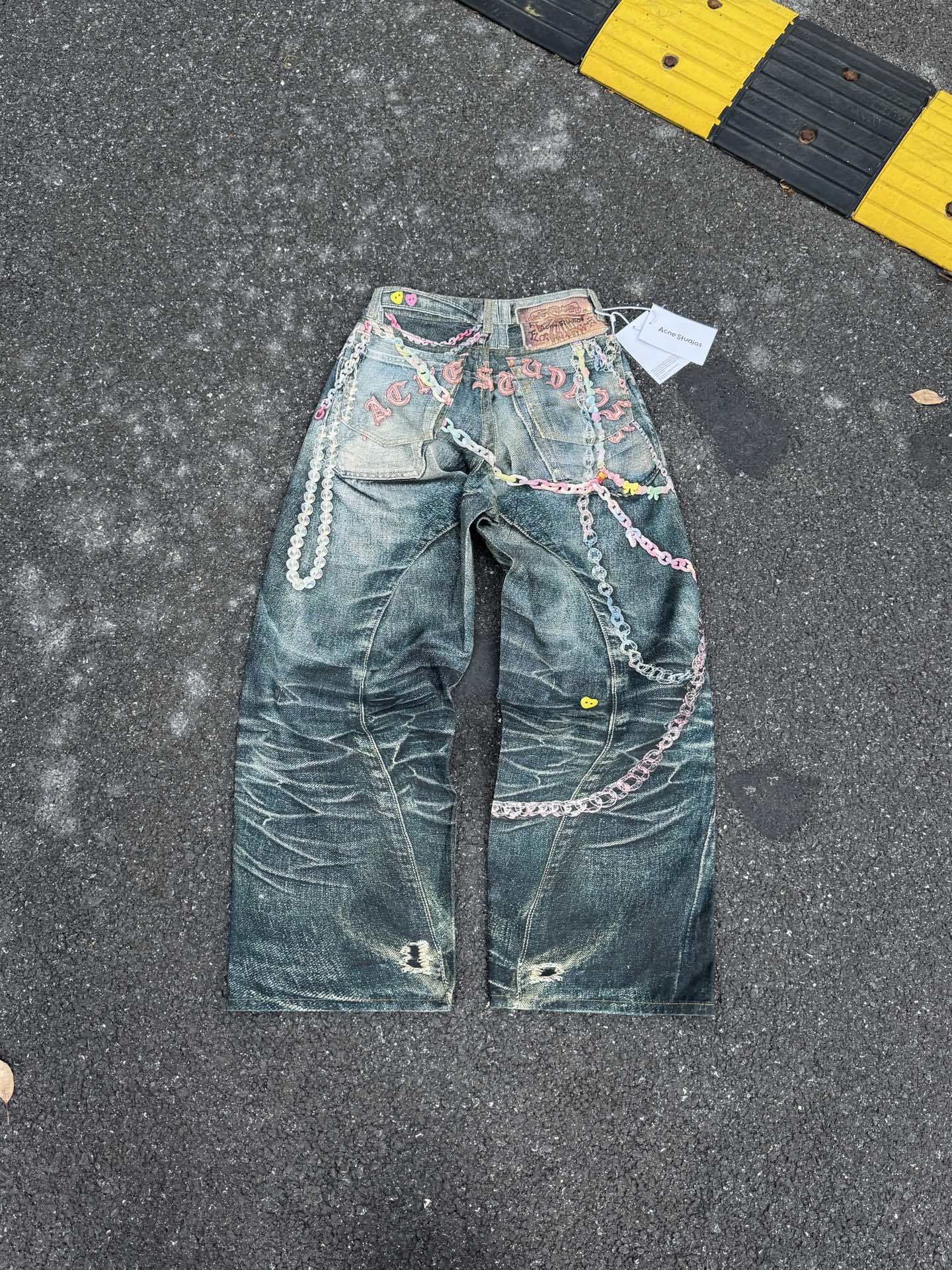 Acne Studios Multicolor Chain Jeans