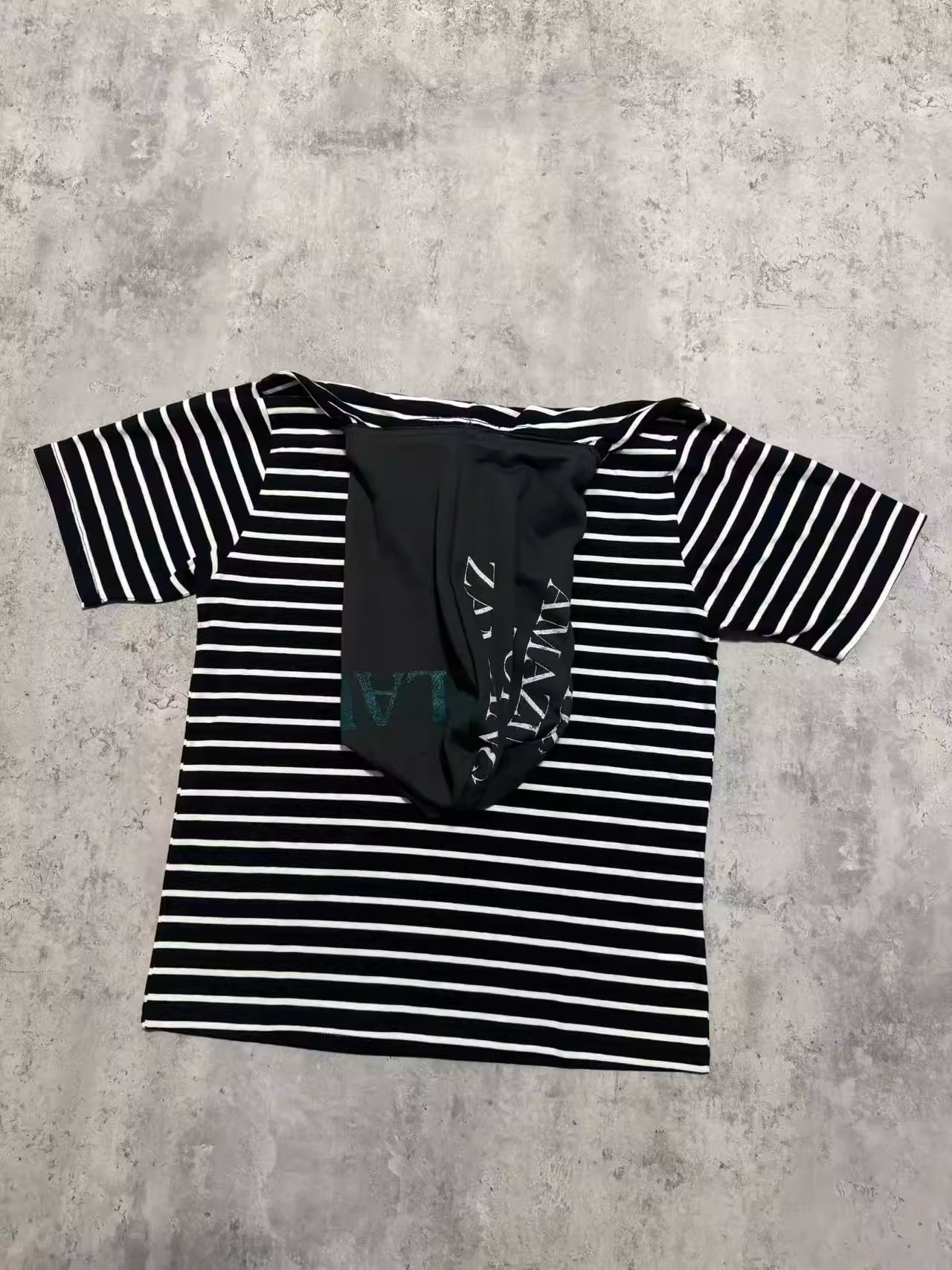 Undercover Stripped Hooded T-Shirt