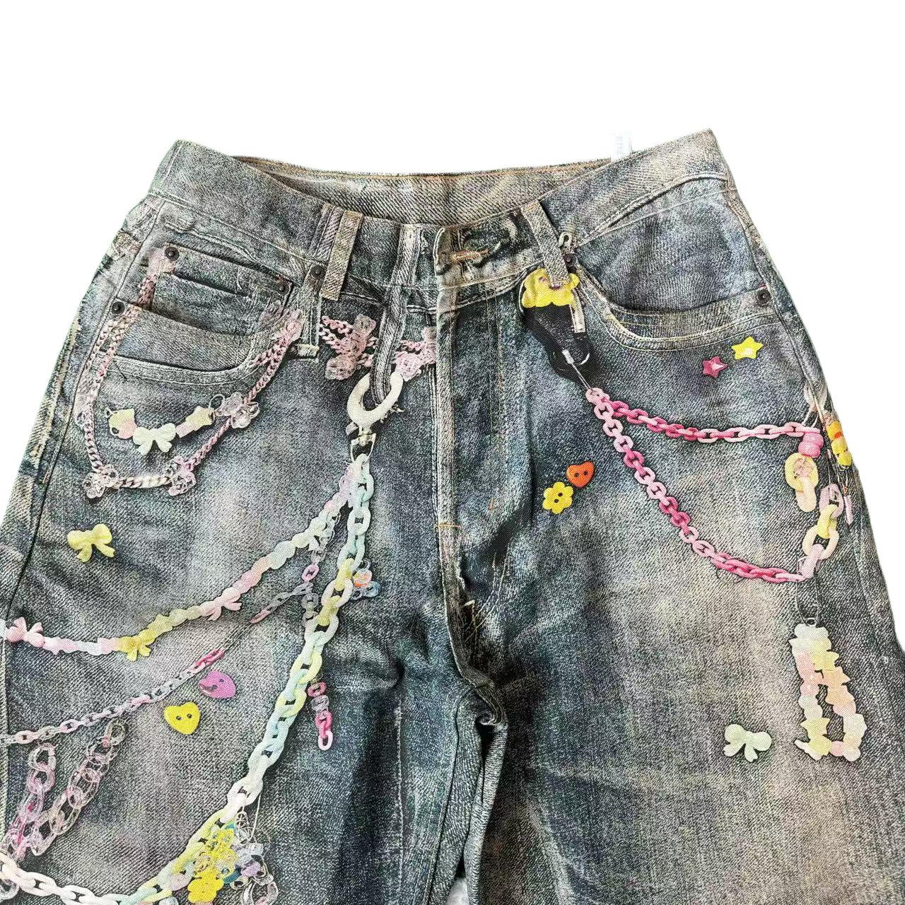 Acne Studios Multicolor Chain Jeans