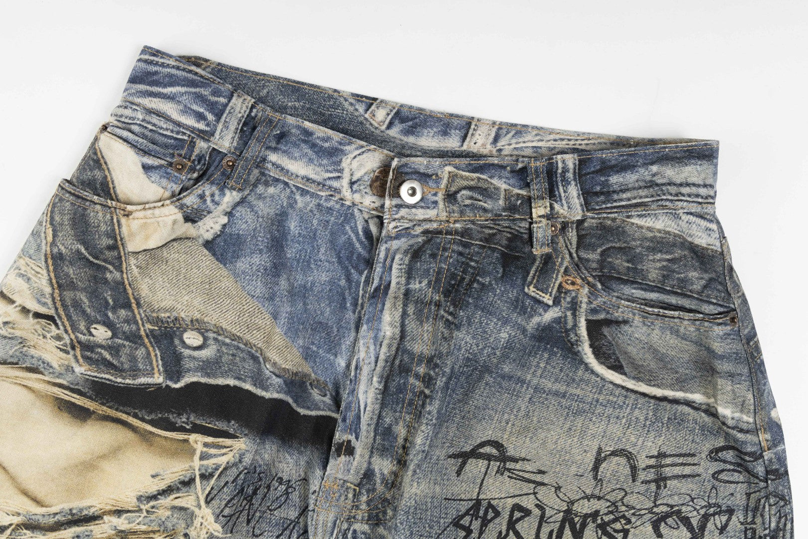 Acne Studios Graffiti Denim Jeans