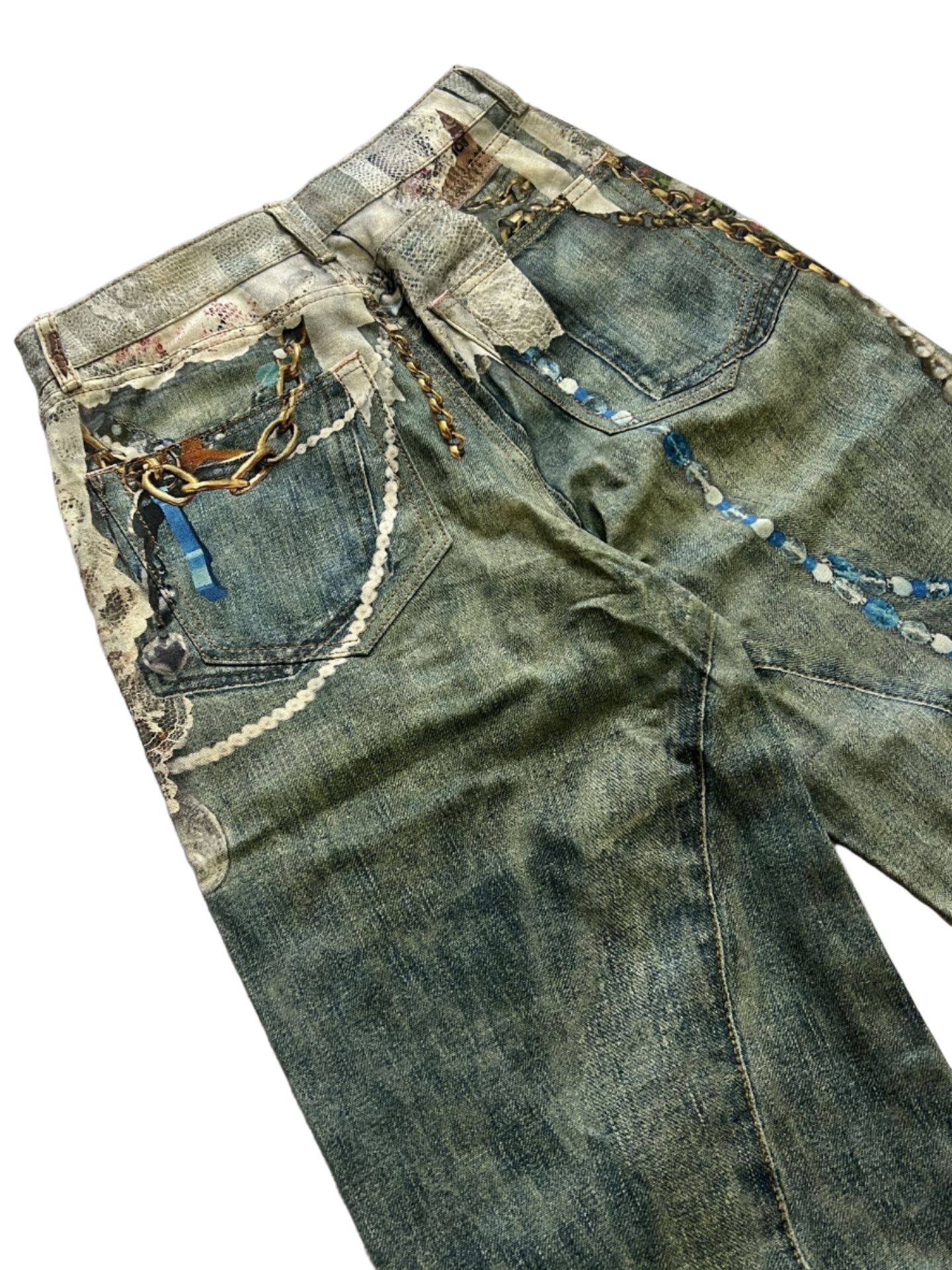 Acne Studios Lace and Pearls Jeans