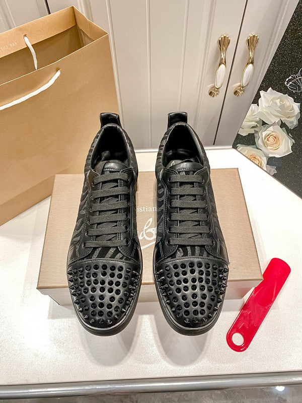 Christian Louboutin Full Color Low Spike Shoes