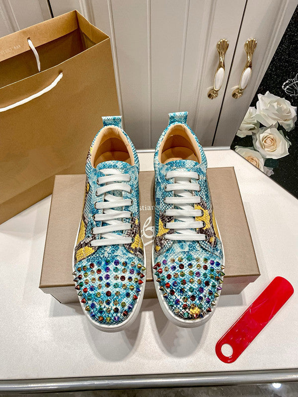 Christian Louboutin Full Color Low Spike Shoes