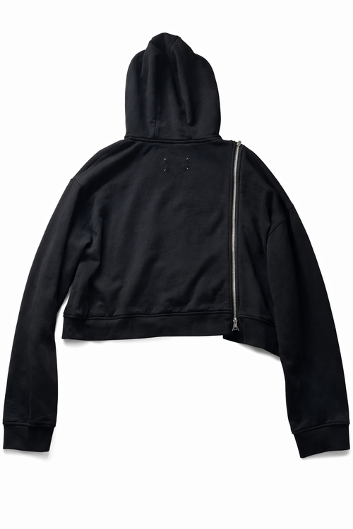 Maison Margiela Asymmetric Zip Cropped Hoodie