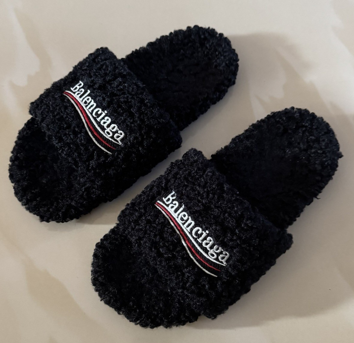 Balenciaga Furry Slides